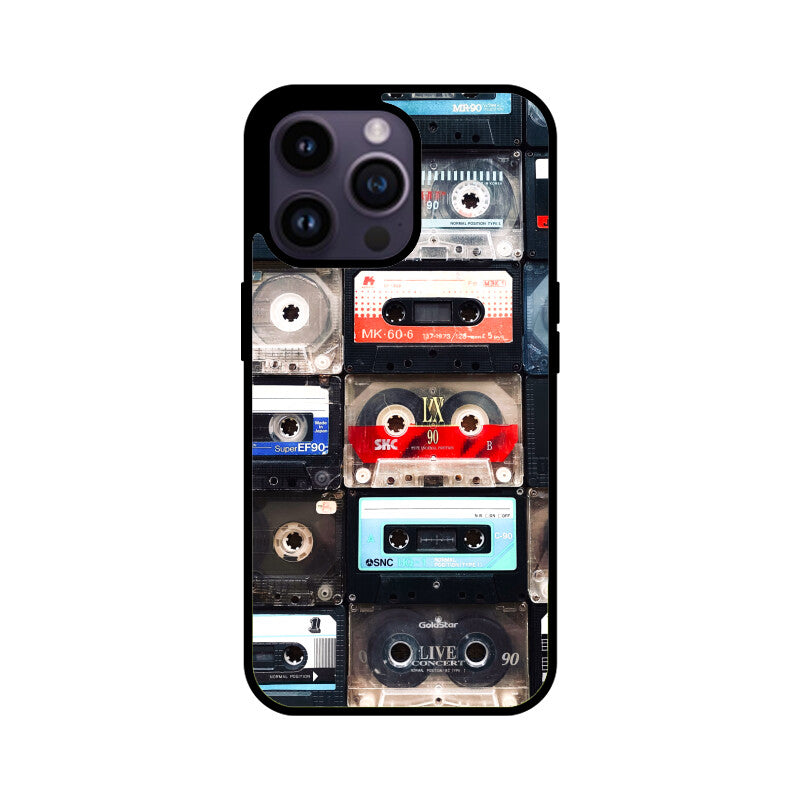 Retro Tape Mix | Glass iPhone Case
