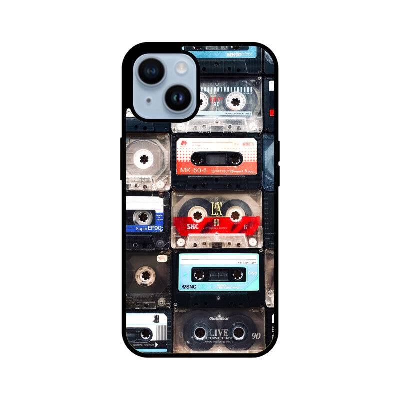 Retro Tape Mix | Glass iPhone Case
