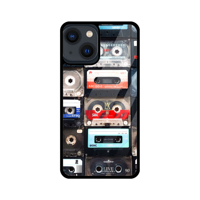 Retro Tape Mix | Glass iPhone Case