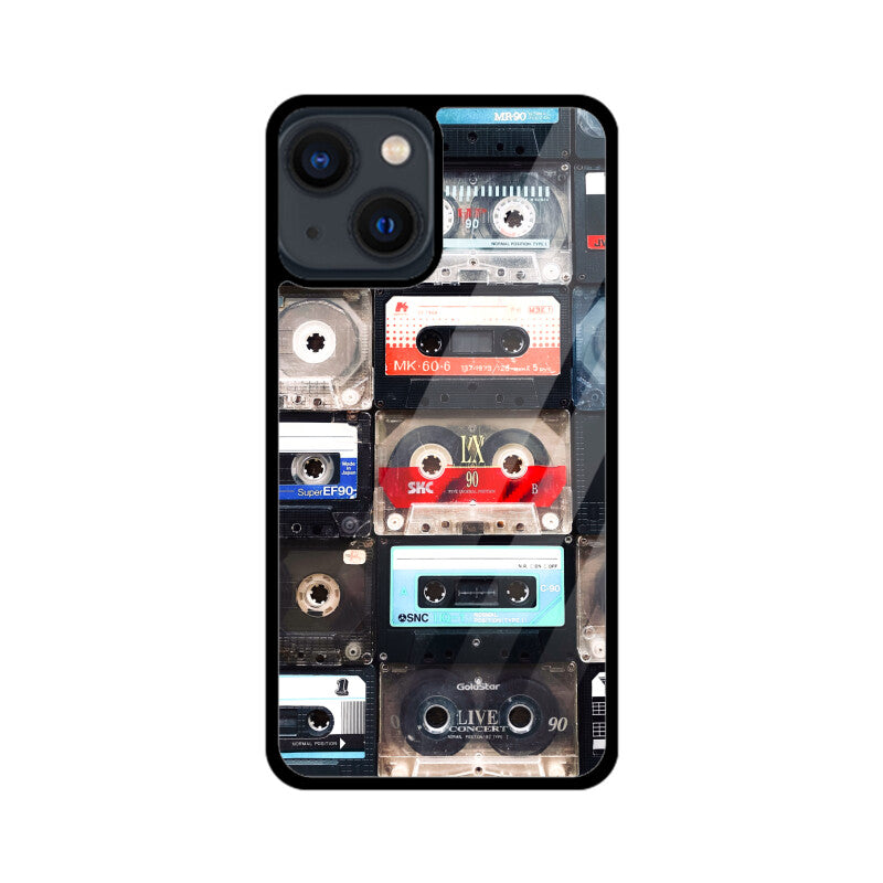 Retro Tape Mix | Glass iPhone Case