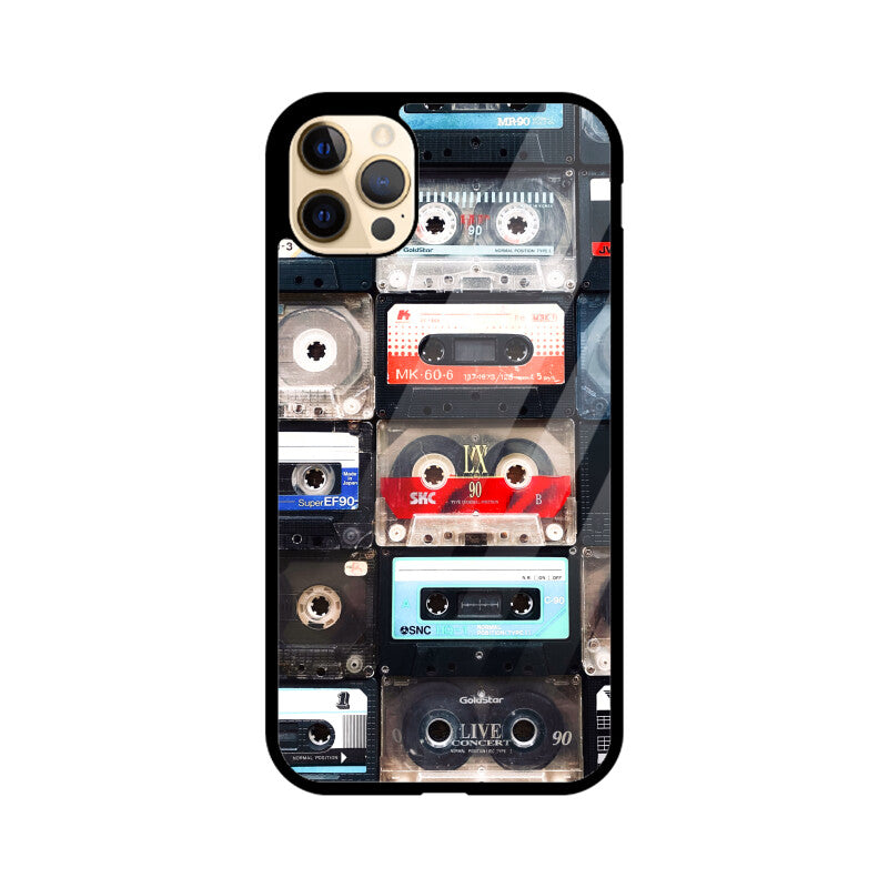 Retro Tape Mix | Glass iPhone Case