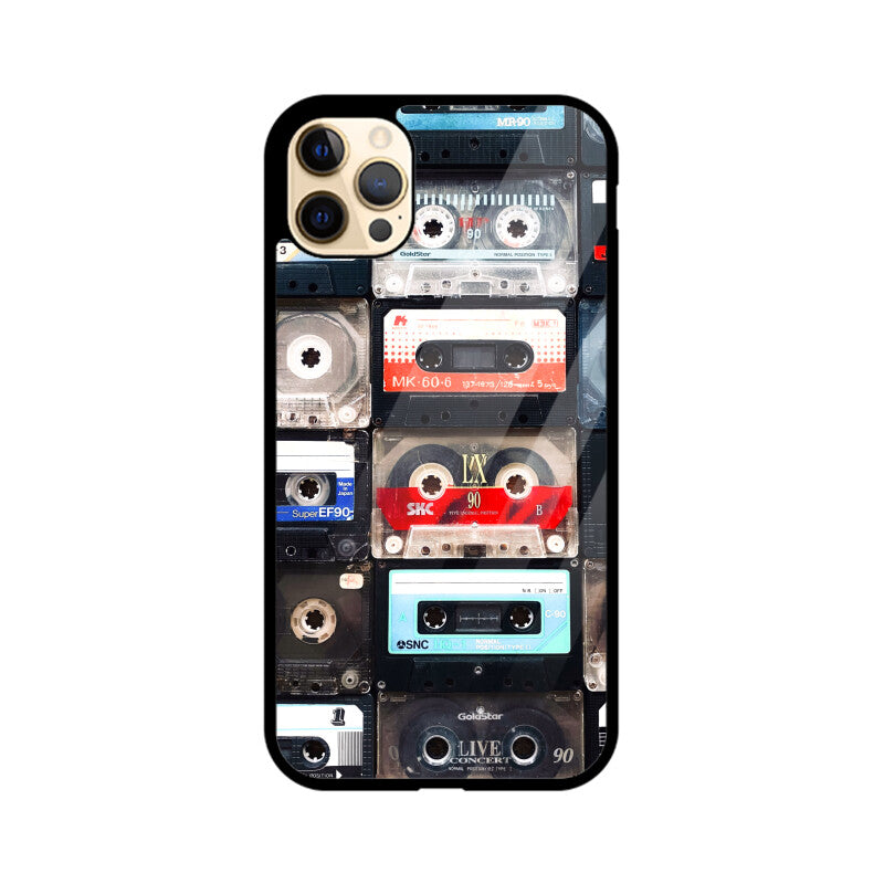Retro Tape Mix | Glass iPhone Case