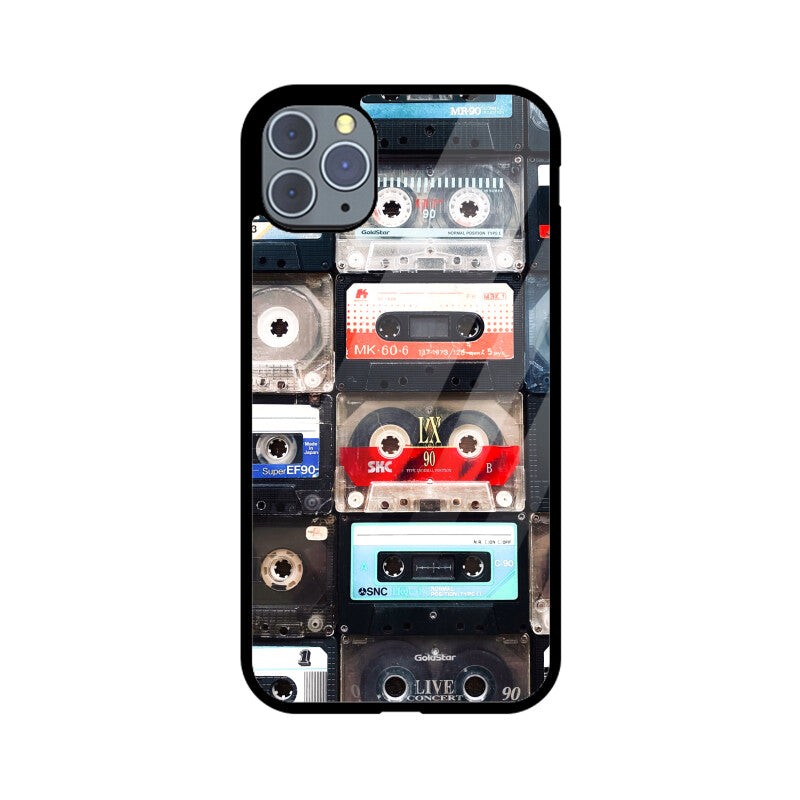 Retro Tape Mix | Glass iPhone Case