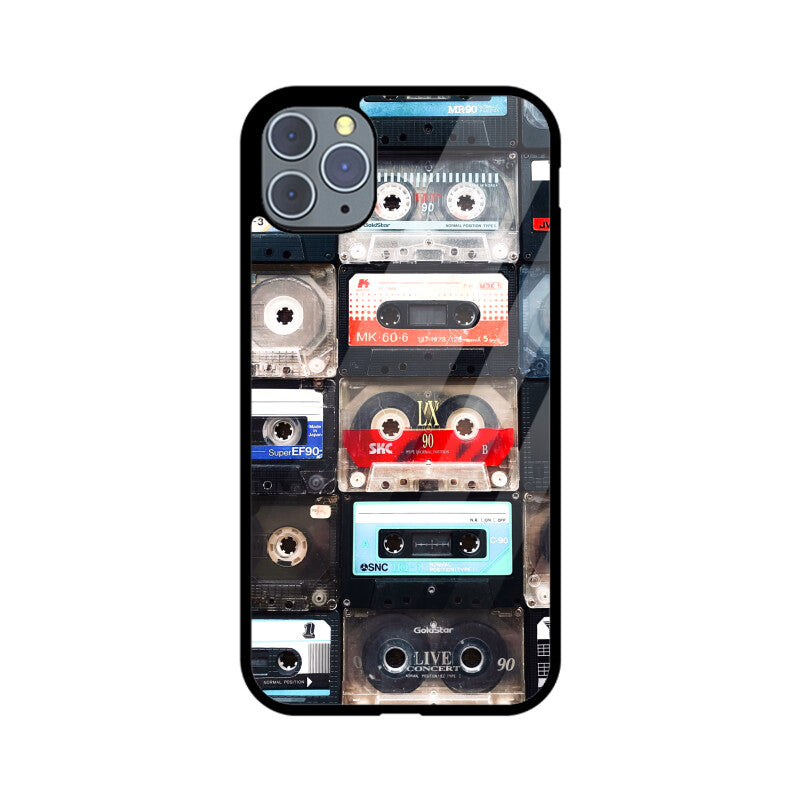 Retro Tape Mix | Glass iPhone Case