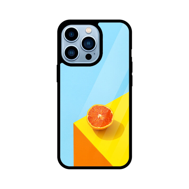 Orange Sky Corner | Glass iPhone Case