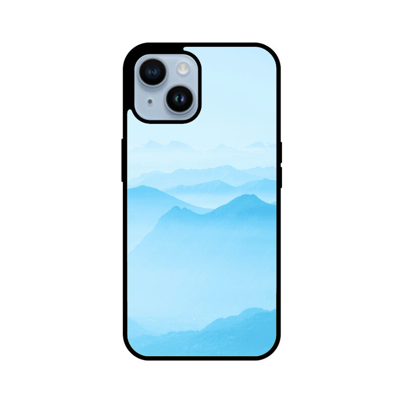 Misty Blue Horizon | Glass iPhone Case