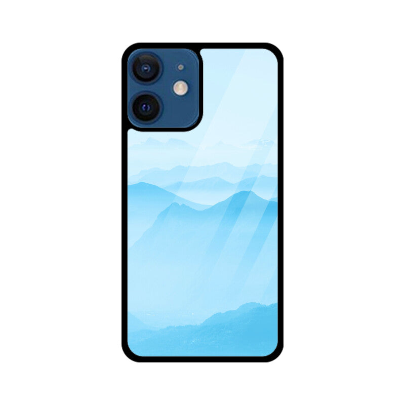 Misty Blue Horizon | Glass iPhone Case
