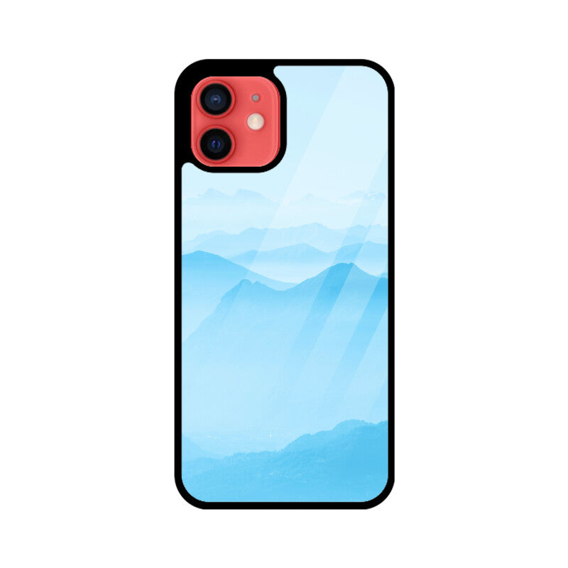 Misty Blue Horizon | Glass iPhone Case