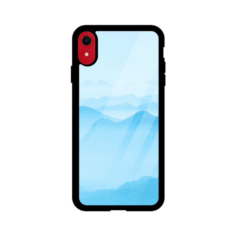 Misty Blue Horizon | Glass iPhone Case