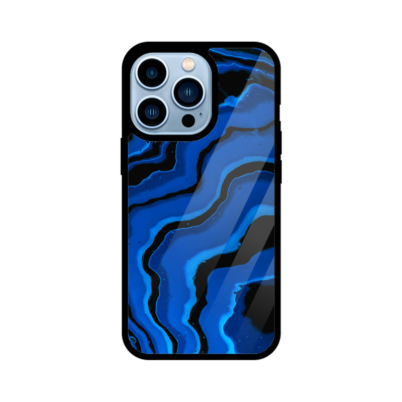 Electric Azure Currents | Glass iPhone Case