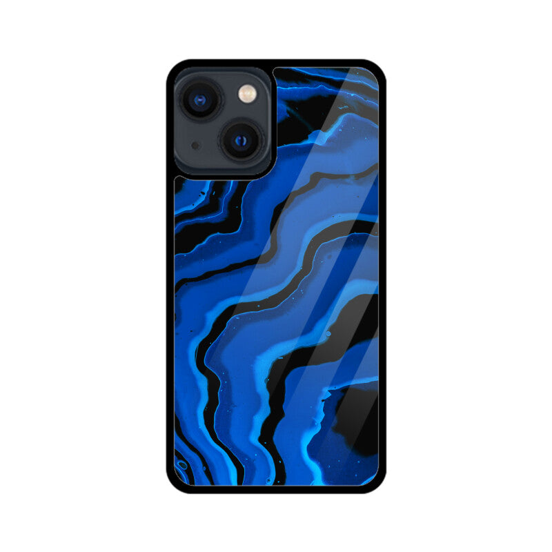 Electric Azure Currents | Glass iPhone Case