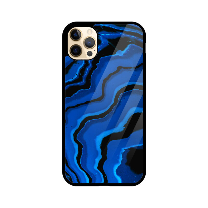 Electric Azure Currents | Glass iPhone Case
