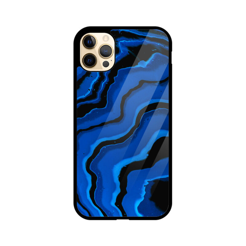 Electric Azure Currents | Glass iPhone Case