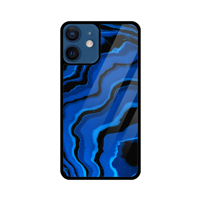 Electric Azure Currents | Glass iPhone Case