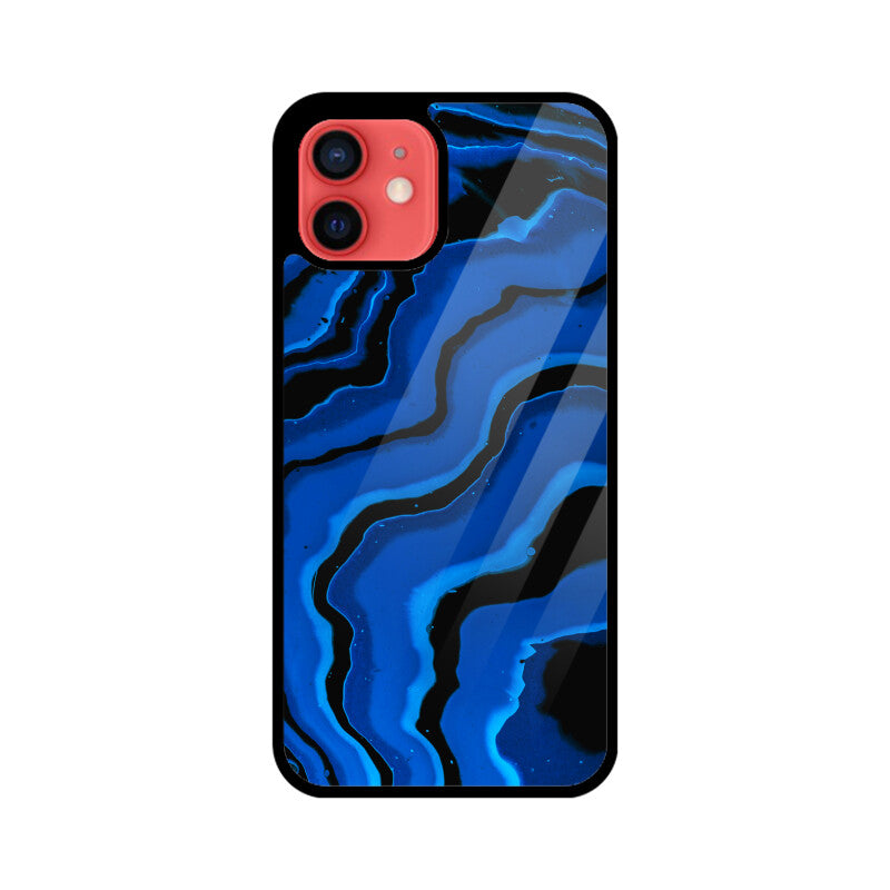 Electric Azure Currents | Glass iPhone Case