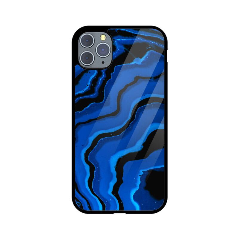 Electric Azure Currents | Glass iPhone Case