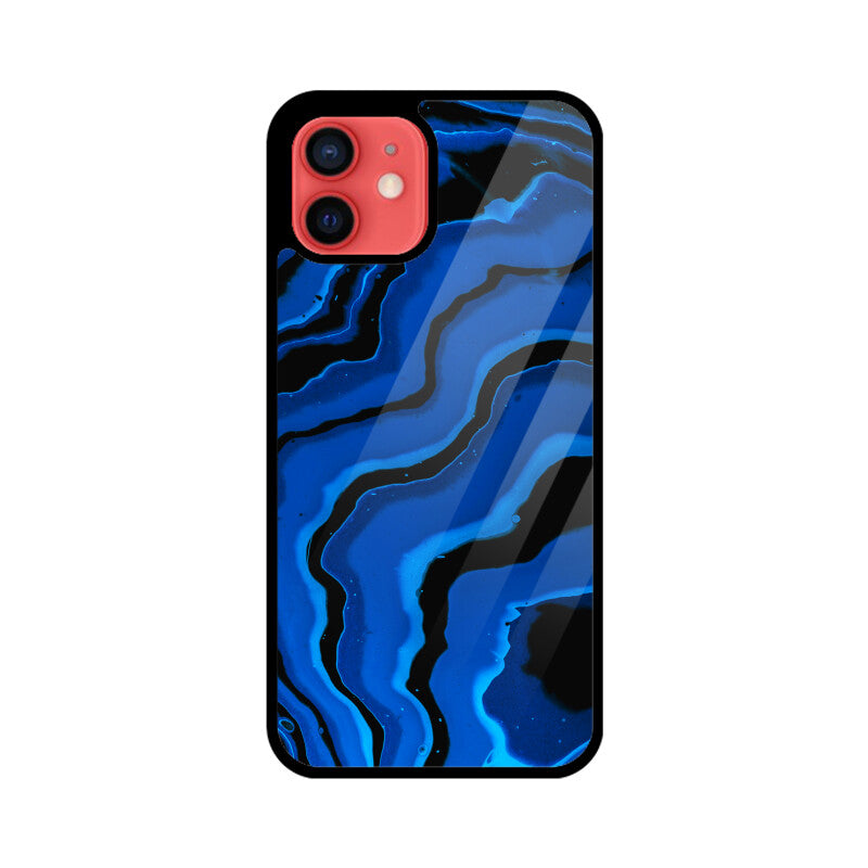 Electric Azure Currents | Glass iPhone Case