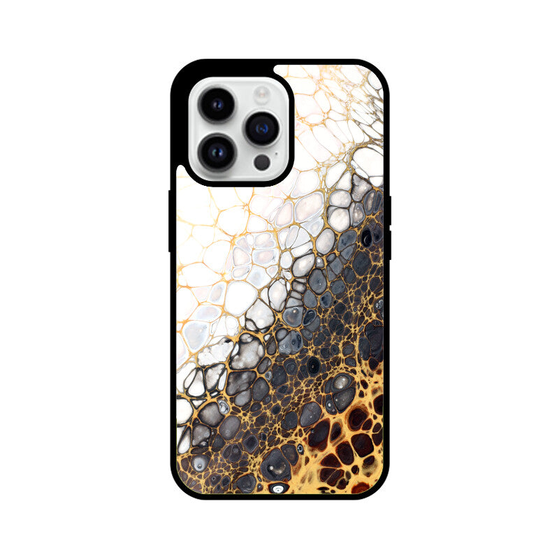 Golden Cells | Glass iPhone Case