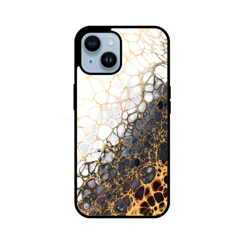 Golden Cells | Glass iPhone Case
