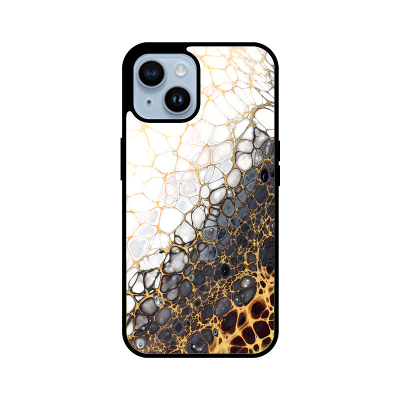 Golden Cells | Glass iPhone Case