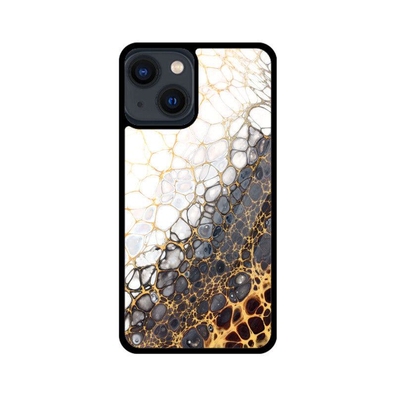 Golden Cells | Glass iPhone Case