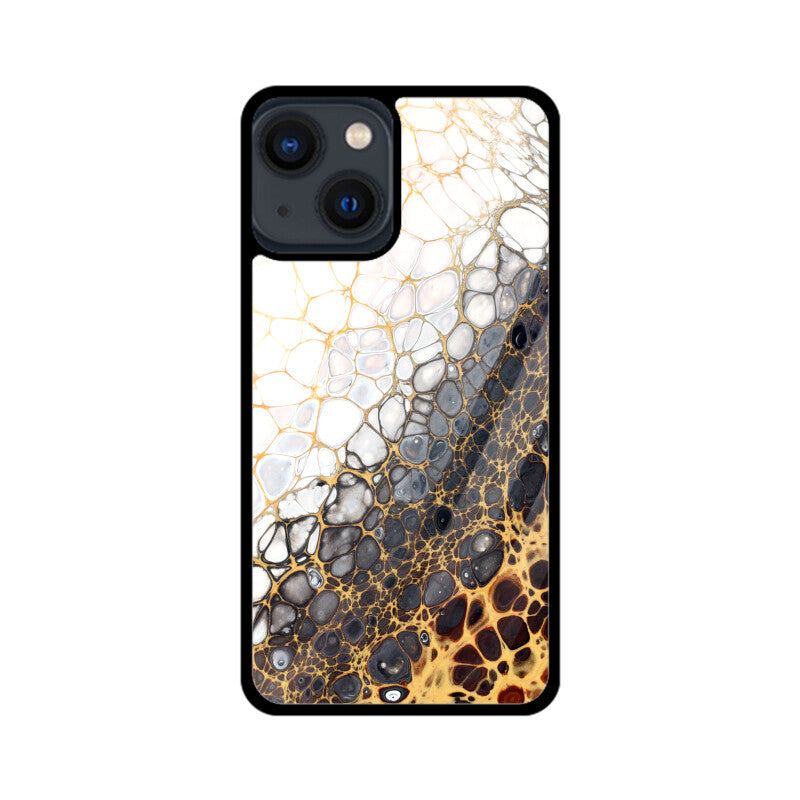 Golden Cells | Glass iPhone Case