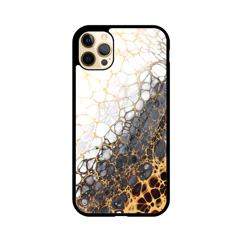 Golden Cells | Glass iPhone Case