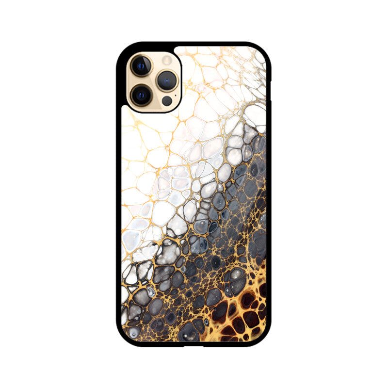 Golden Cells | Glass iPhone Case