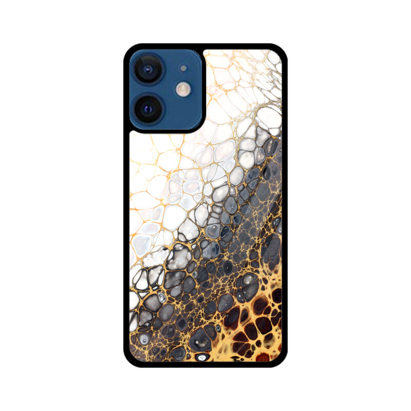 Golden Cells | Glass iPhone Case