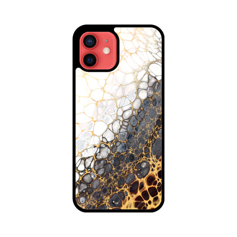 Golden Cells | Glass iPhone Case