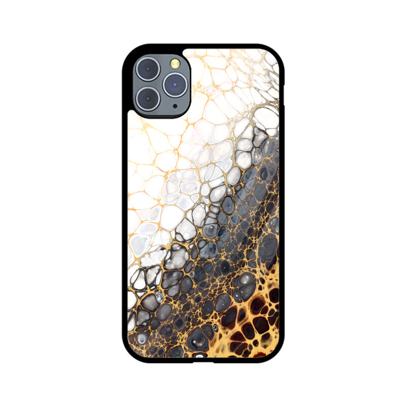 Golden Cells | Glass iPhone Case