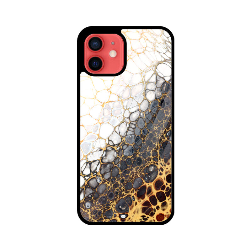 Golden Cells | Glass iPhone Case