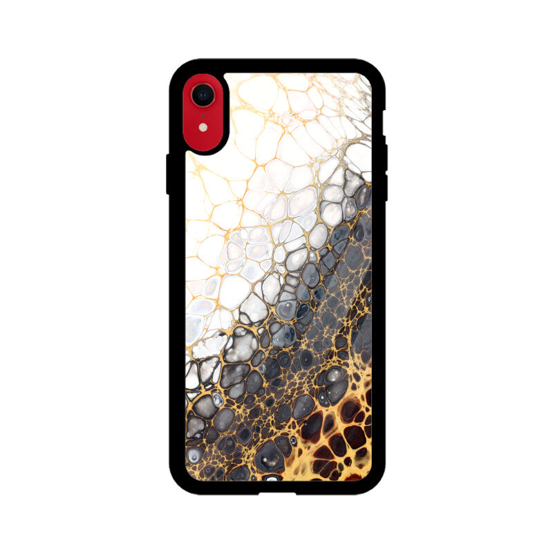 Golden Cells | Glass iPhone Case
