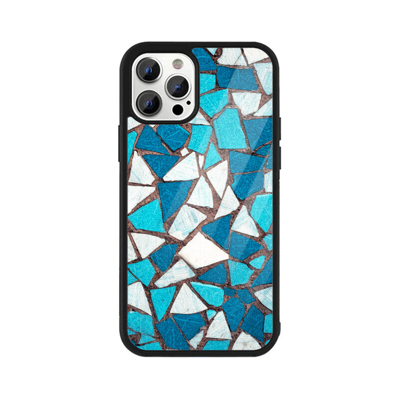 Aqua Mosaic | Glass iPhone Case