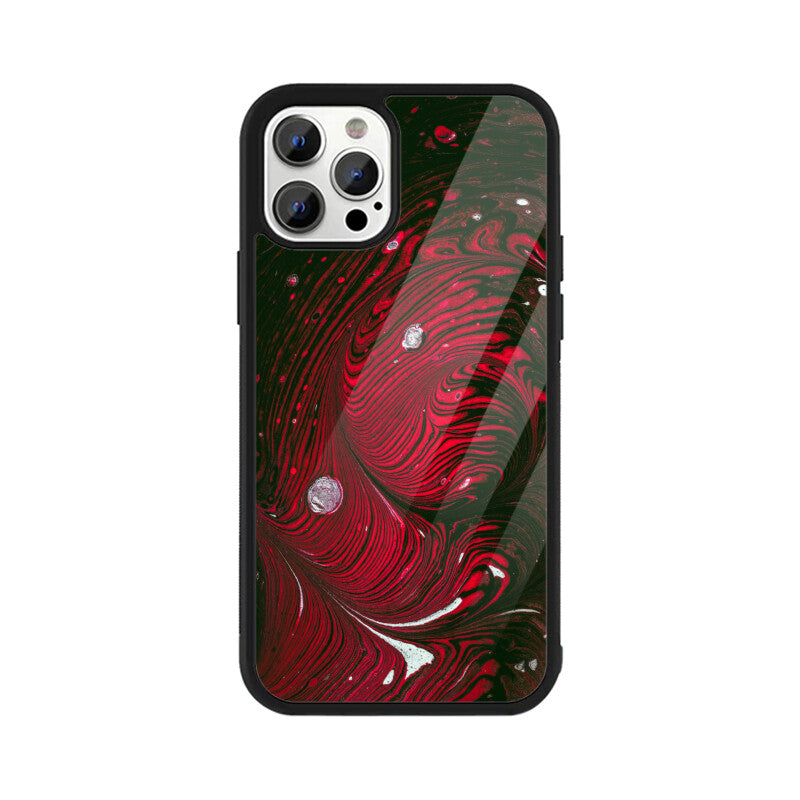 Crimson Swirl | Glass iPhone Case