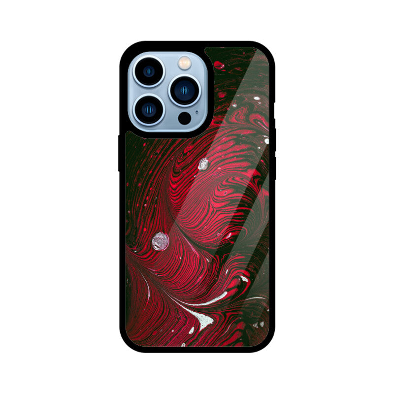 Crimson Swirl | Glass iPhone Case