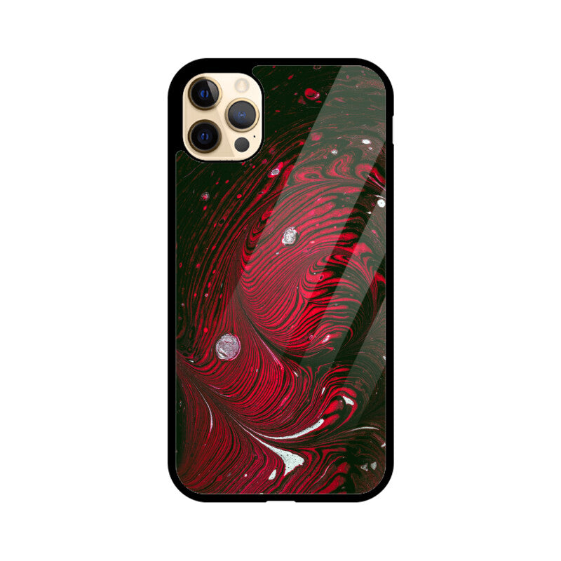 Crimson Swirl | Glass iPhone Case