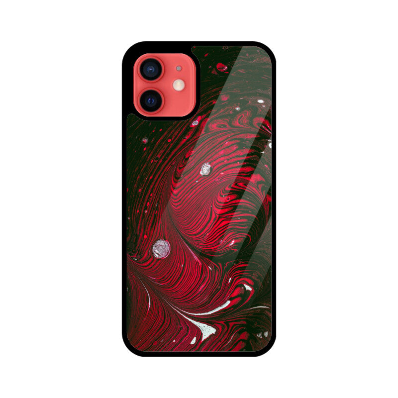 Crimson Swirl | Glass iPhone Case