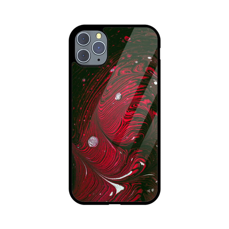 Crimson Swirl | Glass iPhone Case