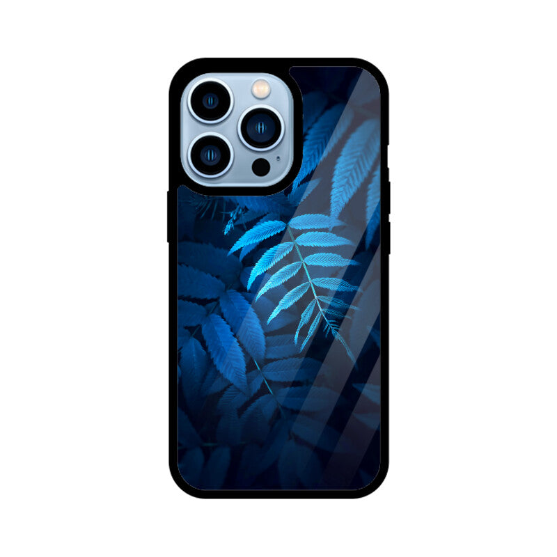 Sapphire Fronds | Glass iPhone Case