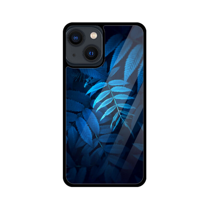 Sapphire Fronds | Glass iPhone Case