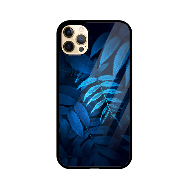Sapphire Fronds | Glass iPhone Case