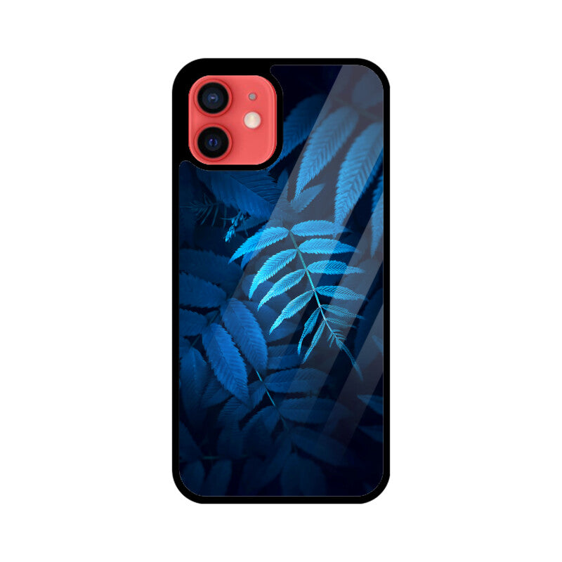 Sapphire Fronds | Glass iPhone Case