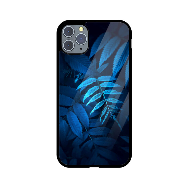 Sapphire Fronds | Glass iPhone Case