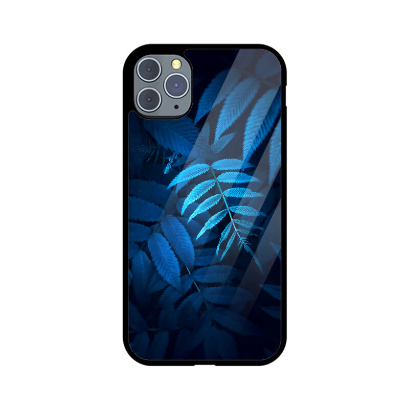 Sapphire Fronds | Glass iPhone Case