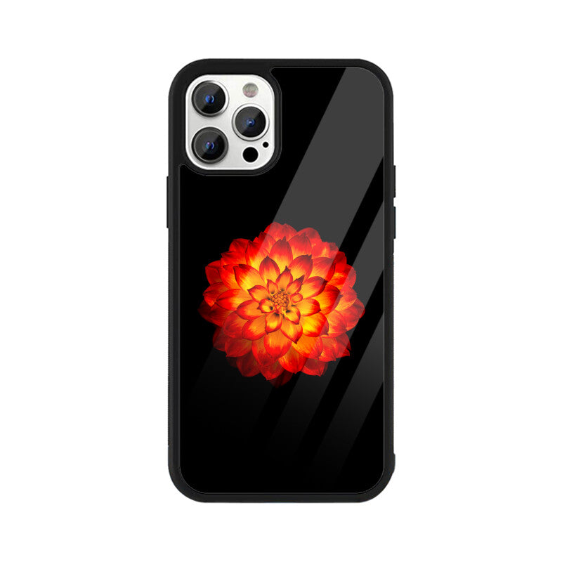Dahlia Blaze | Glass iPhone Case