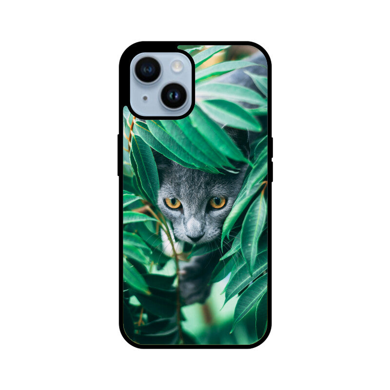 Feline in Foliage | Glass iPhone Case