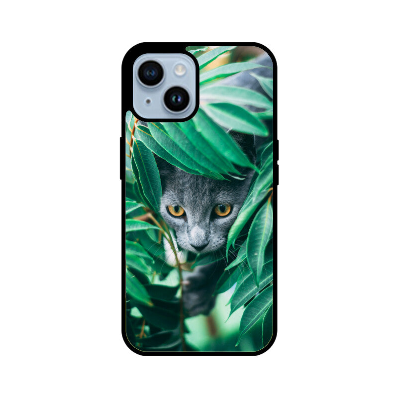 Feline in Foliage | Glass iPhone Case