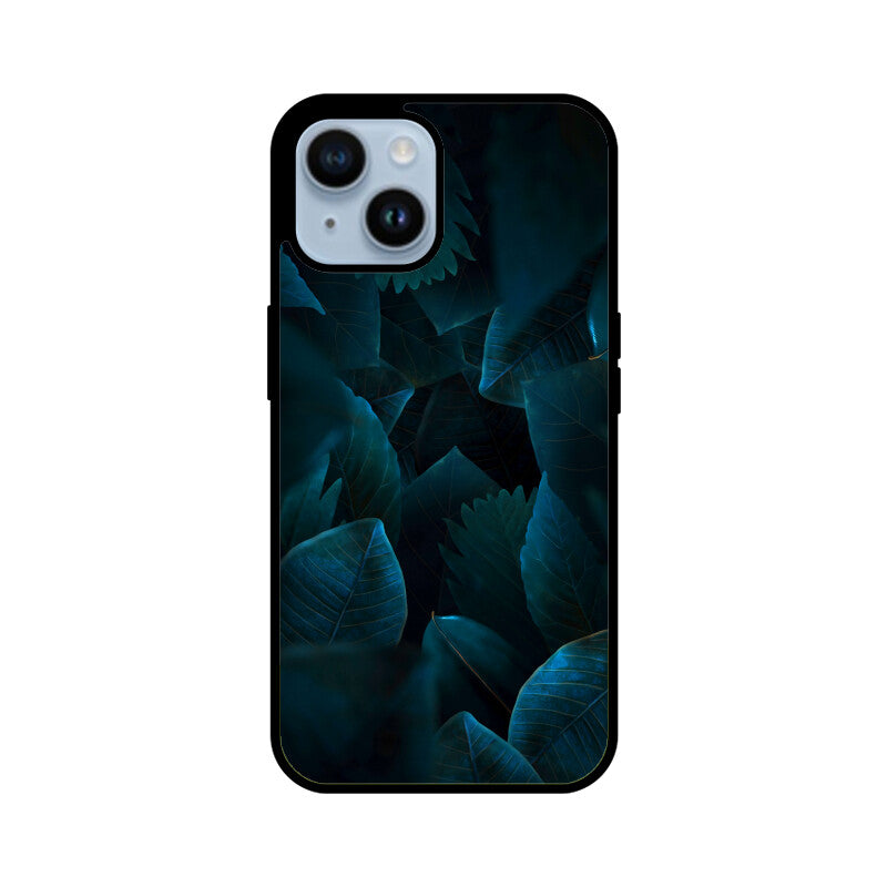 Teal Leaf Tapestry | Glass iPhone Case