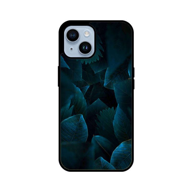 Teal Leaf Tapestry | Glass iPhone Case